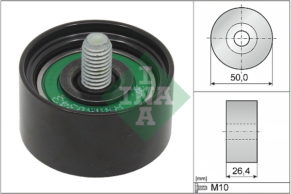 Deflection/Guide Pulley, V-ribbed belt
